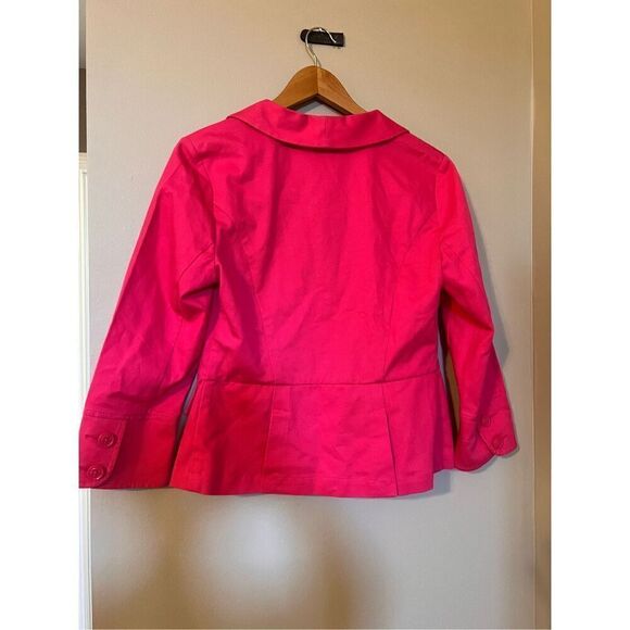 Cabi Women's 8 Power Blazer Jacket Hot Pink Peplum Bottom Preppy Barbiecore - Picture 9 of 12